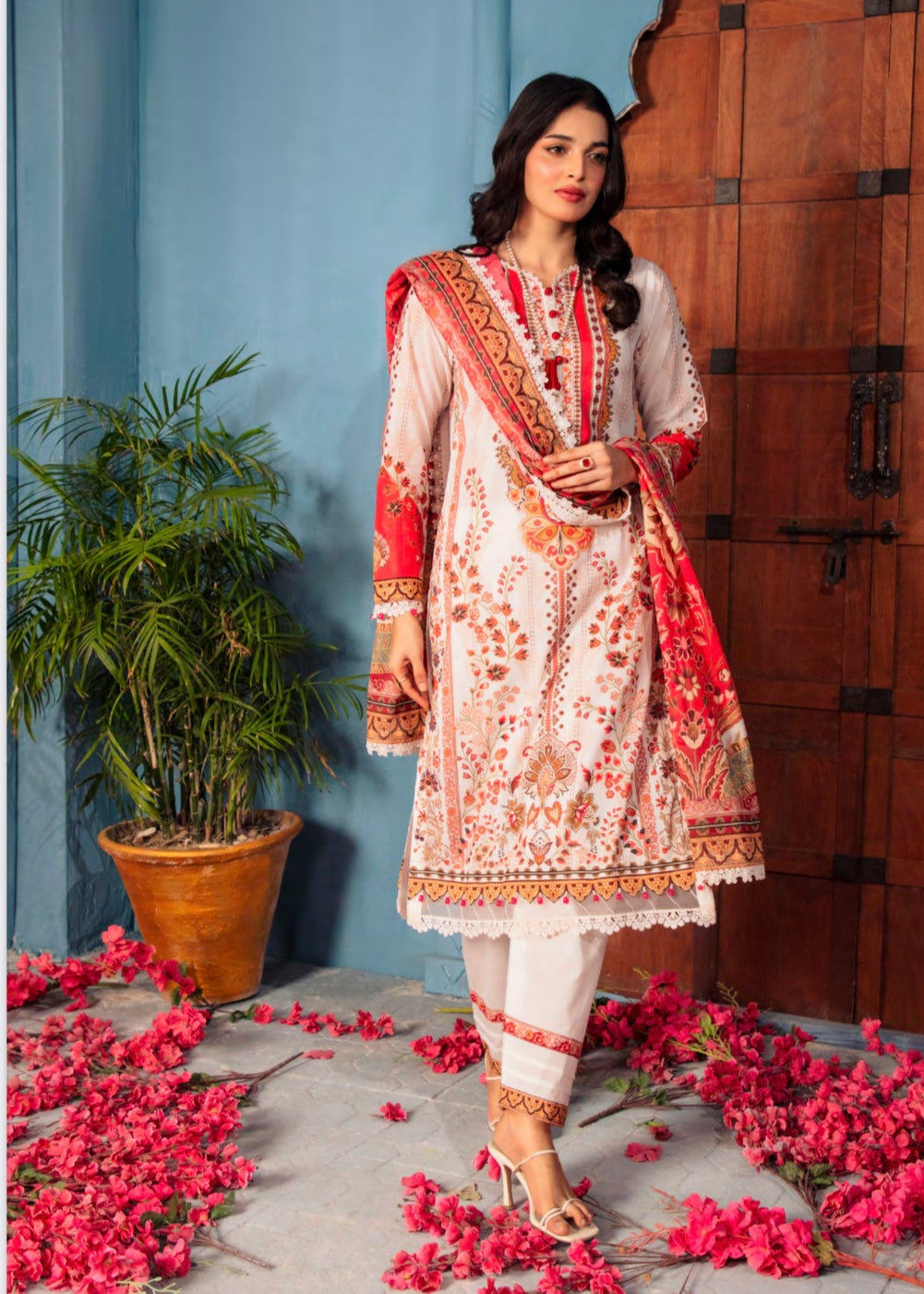 MCGA312-EMBROIDERED LAWN SUIT