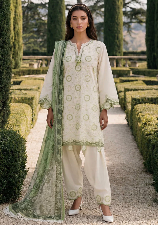 MCZB131-PREMIUM EMBROIDERED LAWN SUIT
