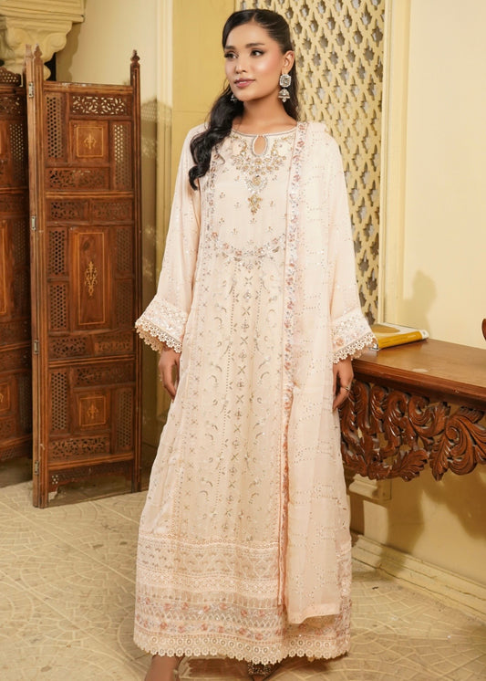 MCAG417-CHIFFON EMBROIDERED GOWN