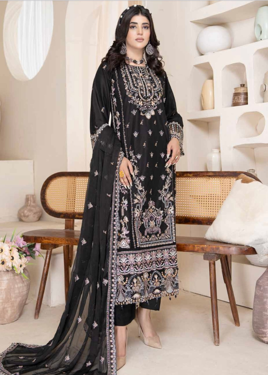 MCAJ106-PREMIUM EMBROIDERED SUIT