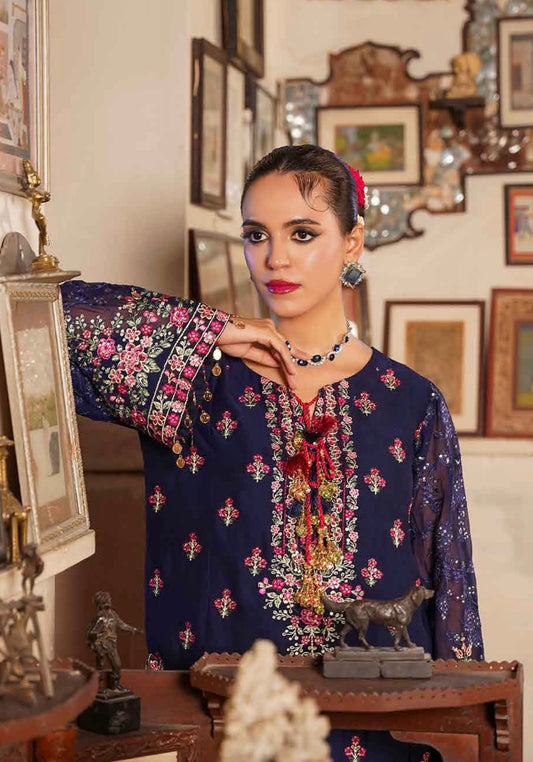 MCSA103-LUXURY EMBROIDERED CHIFFON SUIT
