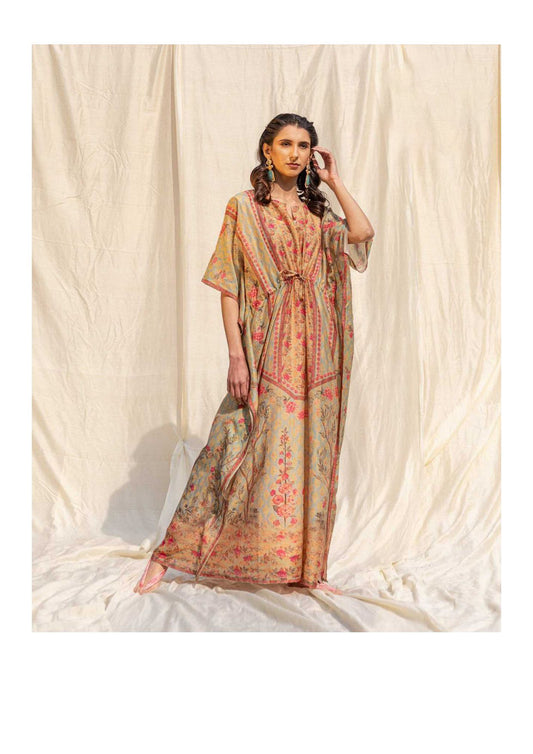 MCKK101-FLORAL PRINTED KAFTAN