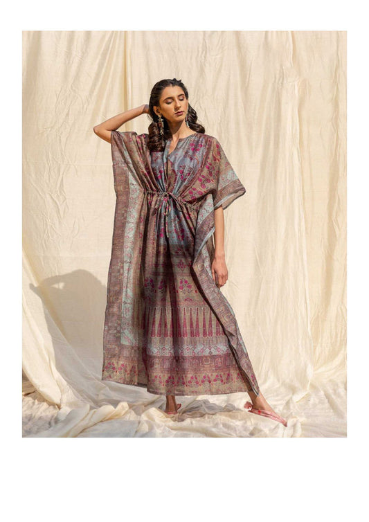 MCKK103-FLORAL PRINTED KAFTAN