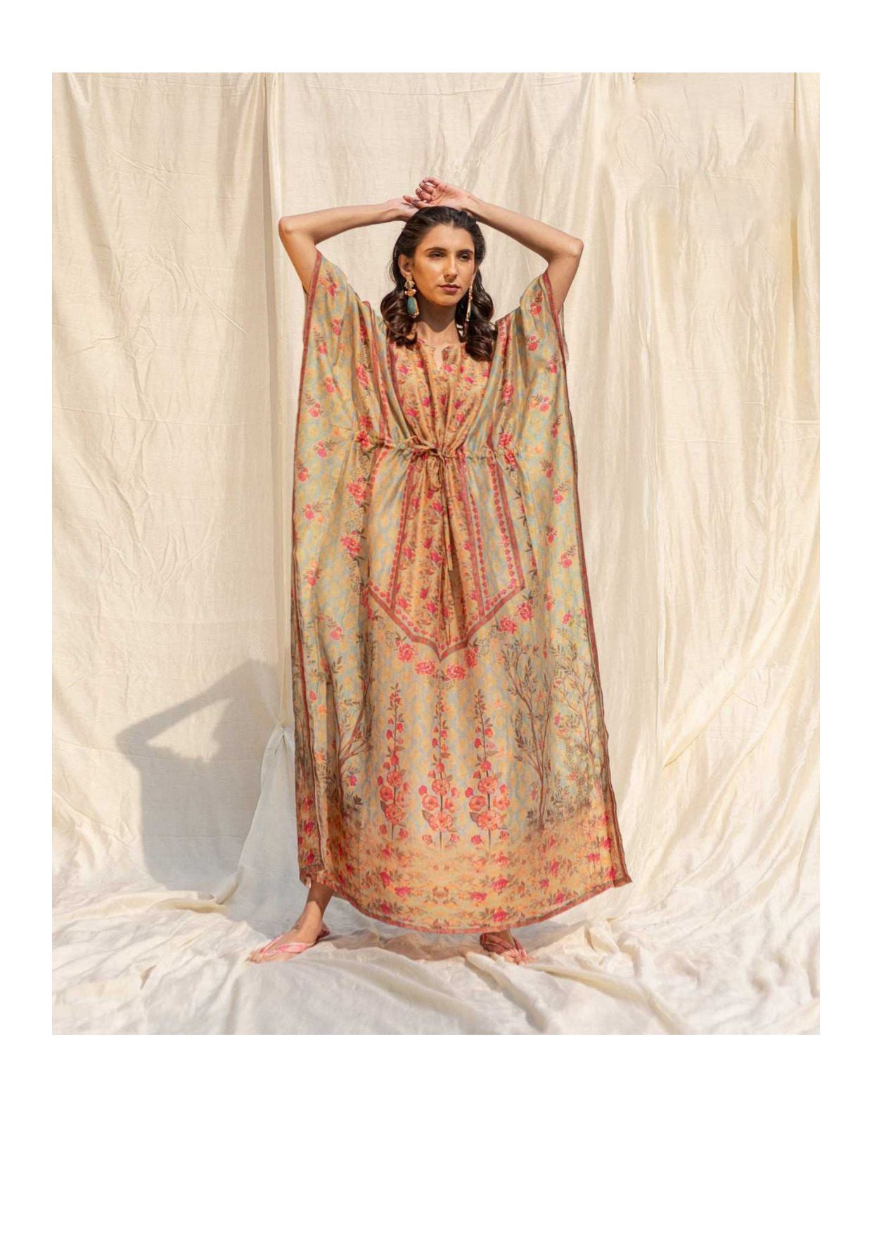 MCKK101-FLORAL PRINTED KAFTAN