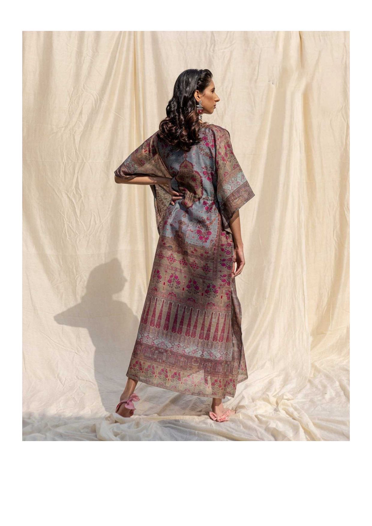MCKK103-FLORAL PRINTED KAFTAN