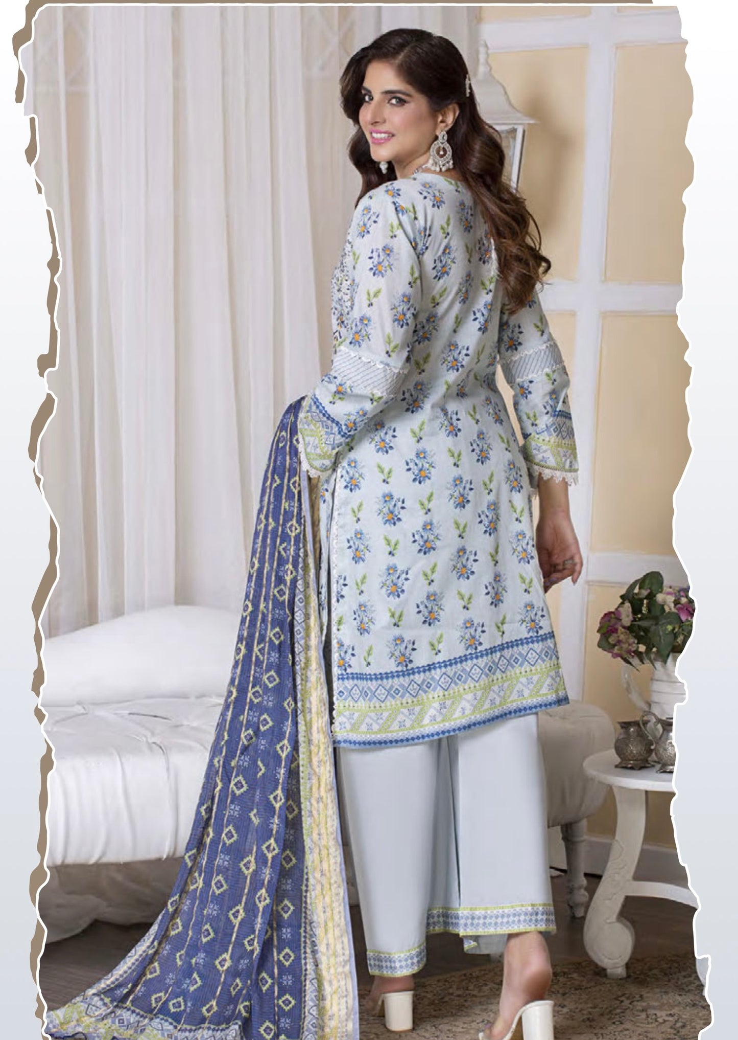 MCPKM1003-3 PIECE EMBROIDERED LAWN COLLECTION