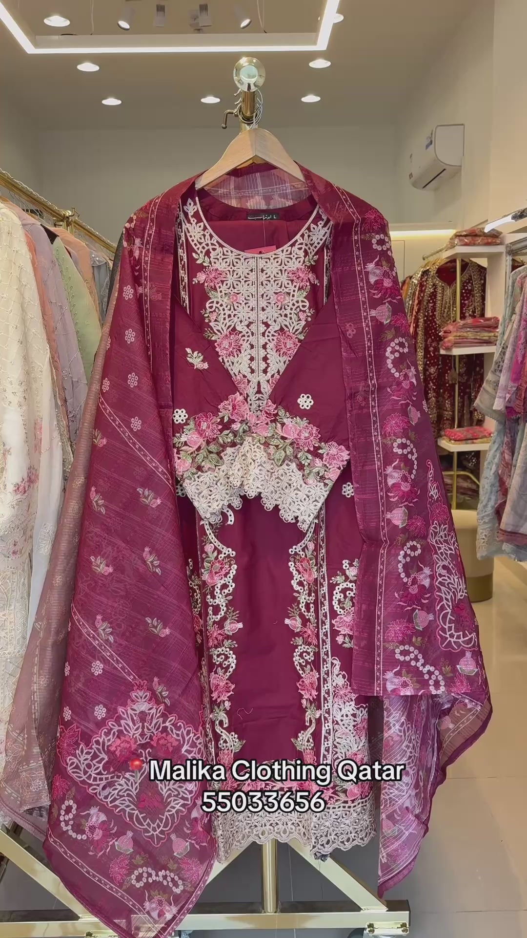 MCAB104-EMBROIDERED COTTON SUIT